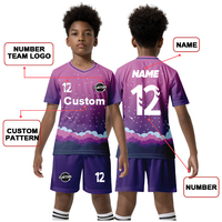 Maillot de football personnalisé 100% polyester pour enfants pas cher Maillot de football original respirant à séchage rapide Uniforme de football pour enfants WKZ03