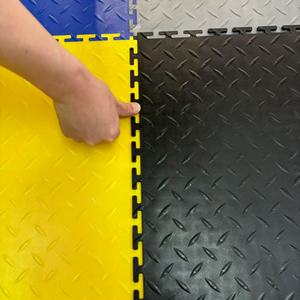 Vente en gros Offre Spéciale revêtement de <span class=keywords><strong>sol</strong></span> industriel <span class=keywords><strong>gris</strong></span> noir diamant pièce de monnaie Carreaux en <span class=keywords><strong>pvc</strong></span> à emboîtement Plancher d'atelier en plastique - Product Image 6