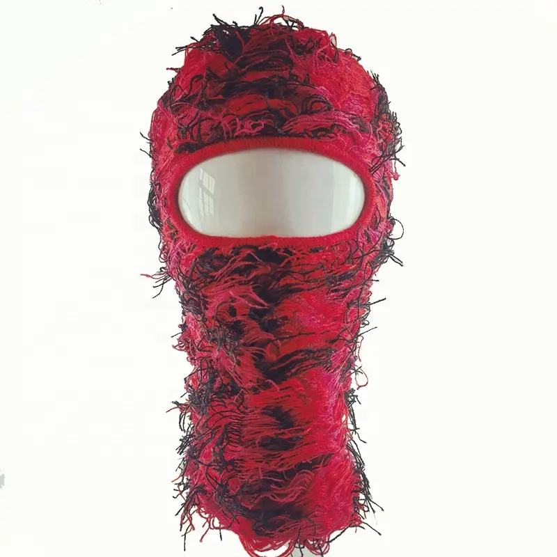 Wholesale High quality jacquard ski mask 3 hole Knit Full Face Cover ski mask balaclava designer hats