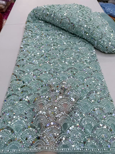 Ni. Ai sang trọng trắng sáng hạt ren thiết kế 2025 mới nhất Wedding party vải lưới vải tuyn cho trên toàn thế giới sự kiện ly5877 - Product Image 5