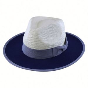 หมวกปานามาแบบใหม่ปี 2025 สำหรับผู้ชายและผู้หญิง ตกแต่งด้วยการเย็บสองสี ป้องกันแสงแดดสำหรับฤดูร้อน ลายเรียบง่าย พิมพ์ลายสกรีนบนผ้าไหม เหมาะสำหรับชายหาด ใช้สำหรับงานโปรโมชั่น - Product Image 3