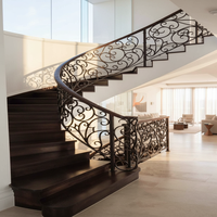 Design de Luxe pour Garde-corps d'Escalier Intérieur en Fer Forgé
