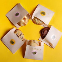 Sacs d'Emballage Alimentaire, Sachets, Manches en Papier Parchemin Kraft Cire pour Boulangerie, Résistants à la Graisse, pour Sandwichs et Biscuits