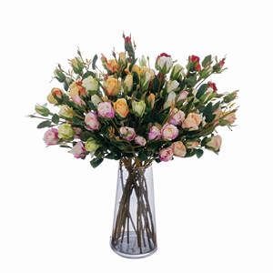 ตะกร้าดอกกุหลาบประดิษฐ์ CallaFloral 5 หัว ขนาดเล็ก ทำจากโพลีเอสเตอร์ สำหรับตกแต่งบ้านในร่ม ช่อดอกไม้งานแต่งงาน - Product Image 5