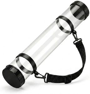 Tube de rangement portable en plastique transparent avec sangle d'épaule, anti-écrasement, pour tapis de jeu, tapis de souris et emballage de posters - Product Image 5