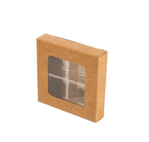 Scatole in Carta Kraft per Cera Profumata all'Ingrosso, Confezioni per Cioccolato di Grado Alimentare con Finestra - Product Image 3