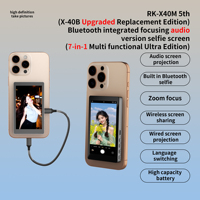 Moniteur Magnétique d'Écran Selfie pour iPhone et Smartphone Android, Accessoire de Caméra Arrière pour Vlog et Diffusion en Direct