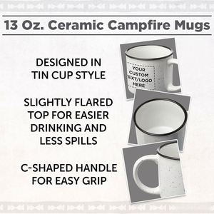 Taza de Cerámica Personalizada con Logotipo, Taza de Café de 13 oz, Idea de Regalo Promocional |   Diseño Impreso en Serigrafía - Product Image 4