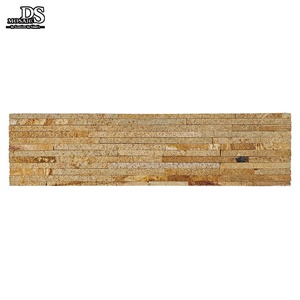 Decoración de pared antiguo amarillo Beige piedra Lima tira Interior cultura mosaico <span class=keywords><strong>Muriel</strong></span> Iterior diseño pared piedra Backsplash azulejos - Product Image 6