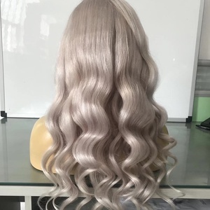 Amara Assurance Qualité Péruvienne 30 Pouces Perruques de Cheveux Humains Vague Ananas Profonde Full Lace <span class=keywords><strong>Perruque</strong></span> Argent Gris Full Lace Party <span class=keywords><strong>Perruque</strong></span> - Product Image 6