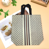 Sac de courses réutilisable en tissu non tissé laminé PP, en stock, pour la recyclage