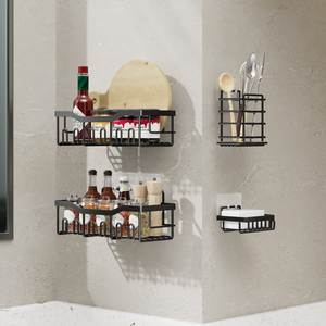 Rust Proof No Drilling Wall Mount Corner Bathroom <strong>Kitchen</strong> Storage <strong>Shower</strong> Bathroom Shelf - Product Image 3