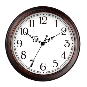 Factory Wholesale Villa Retro European Simple Quartz <strong>Silent</strong> Non-tick <strong>Wall</strong> Hanging School Rustic Plastic <strong>Wall</strong> <strong>Clock</strong> Antique Style - Product Image 3