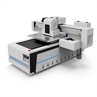 Impresora plana UV de inyección de tinta AMO con 4 cabezales de impresión I3200, totalmente automática para etiquetas, tela, materiales flexibles/huevos, tamaño de impresión 60x90cm