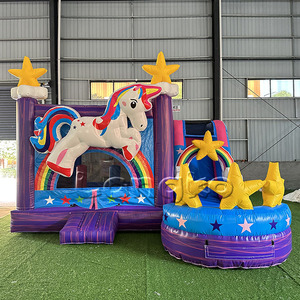 Castillo Inflable Comercial Hpfburg de PVC con Tobogán, Diseño Vaquero Occidental, para Fiestas - Product Image 4