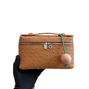 Ostrich Pattern <b>Lunchbox</b> Bag Black Insulated Horizontal Square Shoulder Crossbody Bag For Everyday Use - Product Image 5