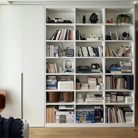 Meubles de présentation de librairie en bois de style luxueux, étagère en bois, support pour la décoration intérieure de bibliothèque