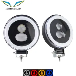 Hearxin אופנוע ערפל פנס קרן 4 אינץ 20W LED עבודה אור 12v 24v ערפל אור מיני נהיגה אורות אופנוע ספוט