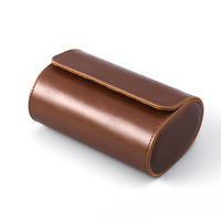 Boîte de rangement pour montres en cuir de luxe, trois emplacements, anti-poussière, antichoc, étui pour montres mécaniques, sac de voyage portable