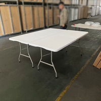 Table pliante d'extérieur, en plastique, blanche, bon marché, pour banquet direct d'usine, pour fête, livraison gratuite