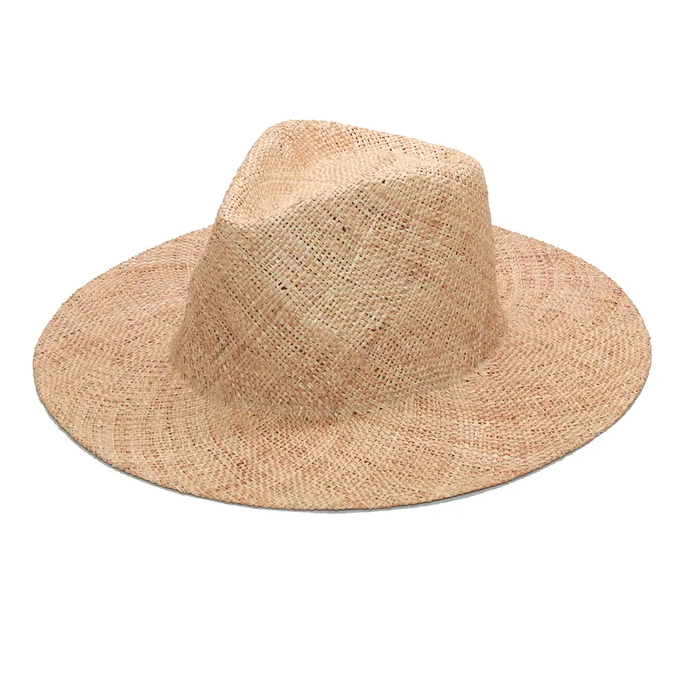 Chapéu sombrero chapéu de aba larga personalizado, chapéu de palha estilo panamá para mulheres, verão