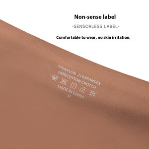 Kadın ince buz ipek dikişsiz örme düşük katlı Thongs nefes pamuk anti-bakteriyel özelleştirilebilir Logo OEM büyük boy katı - Product Image 3