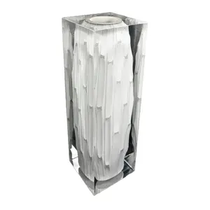 Ensemble de vases en porcelaine de luxe pour décoration d'intérieur moderne centres de table pour mariage nordique vases à fleurs en acrylique