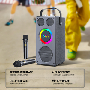 SING-E jqs9405 Nhà Máy Giá 4-inch Loa Karaoke Di động với đèn RGB, 2 mics, công suất cao cho bên ngoài trời - Product Image 2