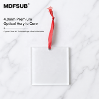Ornements en acrylique pour sublimation, 76x76mm, 4mm, personnalisables, certifiés REACH, MDFSUB