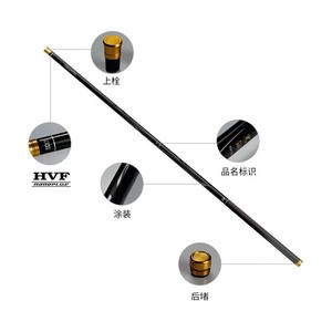 Canne à pêche Daiwa Black Steel Q Platform 4M en carbone, action moyenne rapide, pour eau douce, spécial tilapia - Product Image 1