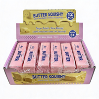 Jouet Squishy réaliste en forme de beurre, en mousse PU de silicone à remontée lente, à presser, saveur fraise salée, sensoriel anti-stress, mini pour le bureau
