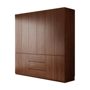Armoire de chambre à coucher moderne de style chinois haut de gamme en bois massif convertible et autoportante, adaptée aux appartements - Product Image 1