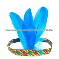 Serre-tête ethnique style indien avec plumes, personnalisable, réglable, unisexe, pour Noël, Halloween, fête, mascarade, danse