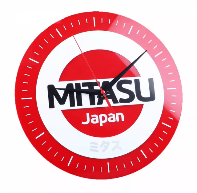 Decoration Desktop Round Red Acrylic Clocks Modern Acrylic Wall Clock for Living Room