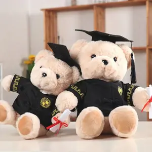 Creative Custom Dr. Bear peluche giocattoli di laurea orsacchiotto bambola può personalizzare il Logo regalo di laurea