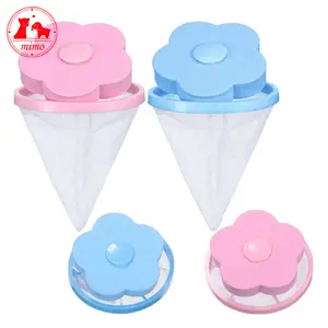 Reusable Washing Machine Floating Lint Mesh Trap Bag Hair Catcher Filter Net Pouch Household Tool