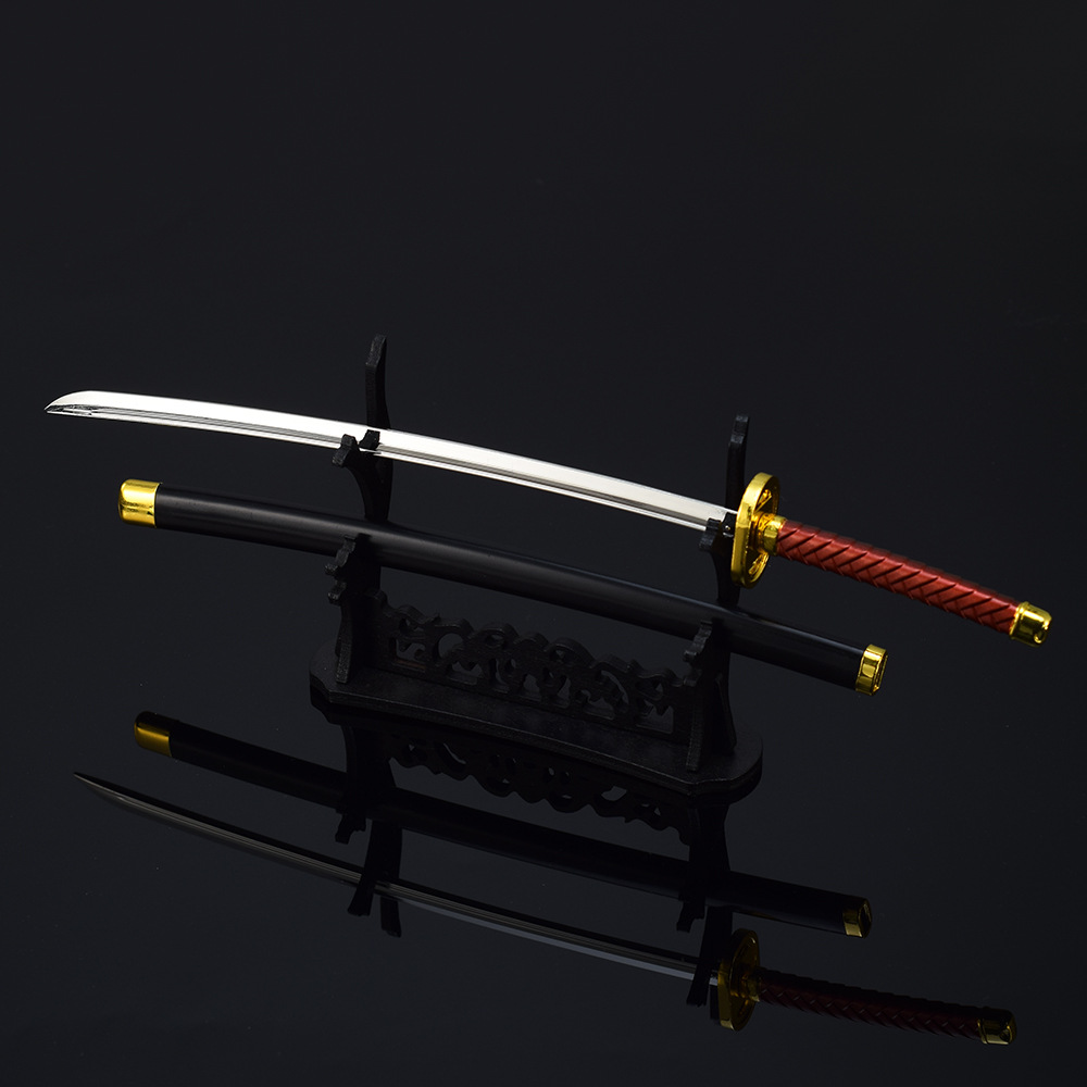 アニメ十字海仙オッコツ雄太侍剣ミニ格安武器刀26cm49g金属玩具