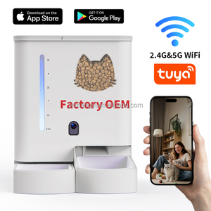 Dispenser Automatico di Cibo e Acqua per Gatti 2 in 1 di Alta Qualità, Controllo WiFi con App Tuya, Timer e Telecamera HD - Product Image 1