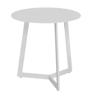 Tomile طاولة مستديرة صغيرة سوداء أو بيضاء لغرفة المعيشة