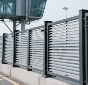 سياج من سبائك الألومنيوم ، ملحق ارتفاع السور: x x Piste ، سياج خصوصية عمودي ، سياج خصوصية من سبائك الألومنيوم - Product Image 6