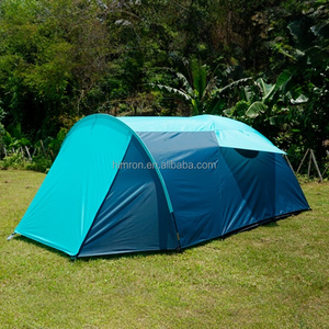 Tente de montagne coupe-vent à double couche pour 4 personnes, imperméable, avec poteaux en fibre de verre, abri ultraléger pour la randonnée et le camping - Product Image 5