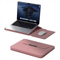 Housse de protection pour ordinateur portable en cuir PU moderne, ultra-fine, imperméable, avec poignée enveloppe, fermeture à rabat, 13, 14, 15 pouces
