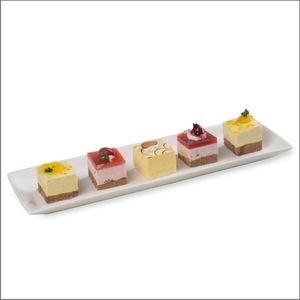 Venta al por mayor Plato de postre de cerámica 3 niveles Hotel Restaurante Bandeja de servicio de porcelana Platos de servicio de cerámica blanca - Product Image 5