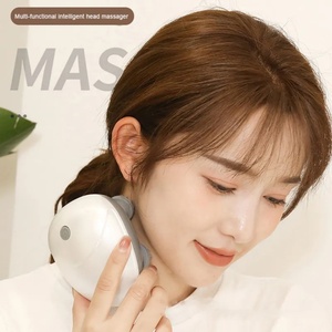 Brosse de massage du cuir chevelu électrique portable mini rechargeable USB en silicone avec logo personnalisé - Product Image 2