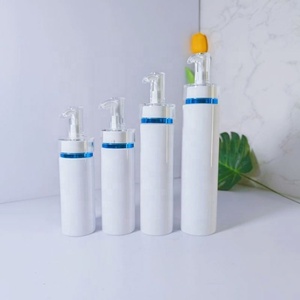 24 Teeth White PET Flat Shoulder Plastic <b>Bottle</b> With Acrylic Pump Head Lotion <b>Bottle</b> - Product Image 2