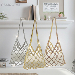 3074 <span class=keywords><strong>F</strong></span>-Bolso de mano con diamantes de imitación brillantes para mujer Bolso de noche de metal con diamantes para bodas Nueva temporada Cierre abierto - Product Image 1