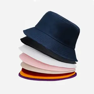 Groothandel Designer Custom Emmer Hoeden Gemaakt In China Effen Katoen Unisex Volwassen Vissershoed Panama Caps