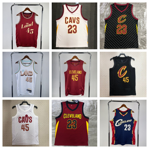 Ventes en gros personnalisées Cleveland Cavaliers # 23 # 2 # 45 # Maillot de basketball 10 25 Season City Edition en maille poly unisexe adulte transfrontalier - Product Image 1