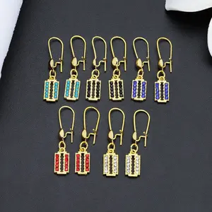 JXX hot sale stylish unique design brass gold plated women zircon earrings 'accesories' 'jewelery' fashion jewelry sets earrings