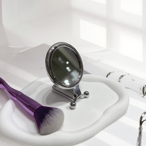 Nhà máy tùy chỉnh cầm tay xách tay gấp Mini Mỹ phẩm gương <span class=keywords><strong>Pocket</strong></span> Kích thước băng keo hai mặt với chức năng phóng đại - Product Image 5